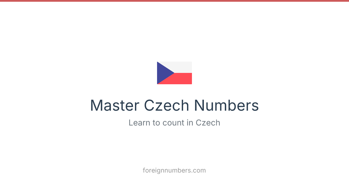 Czech Numbers 1-100 | Foreign Numbers